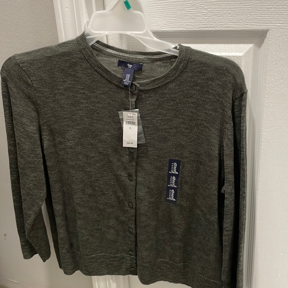 GAP olive green cardigan